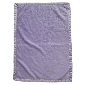 Koala Baby Plain Purple Sherpa Satin Edge Trim Lovey Baby Security Blanket